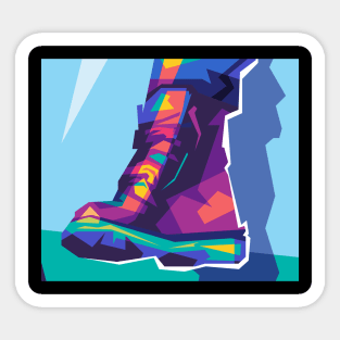 pop art men's shoes Sticker